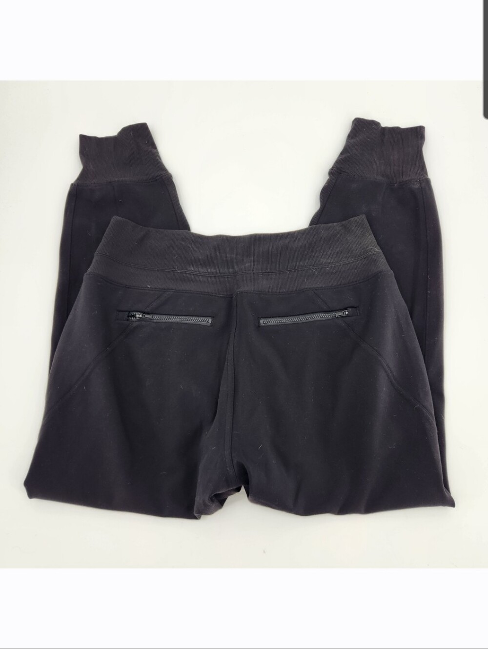 Athleta Venice High Rise Jogger Pant Womens Size Medium Black Zip Pockets - Picture 7 of 8